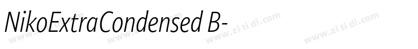 NikoExtraCondensed B字体转换 NikoExtraCondensed B字体转换